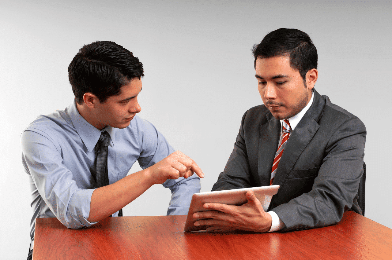 Two men teamworking 