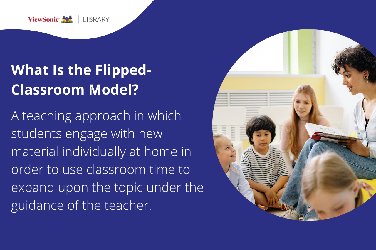 What Is the Flipped-Classroom Model? A teaching approach in which students engage with new material individually at home in order to use classroom time to expand upon the topic under the guidance of the teacher.
