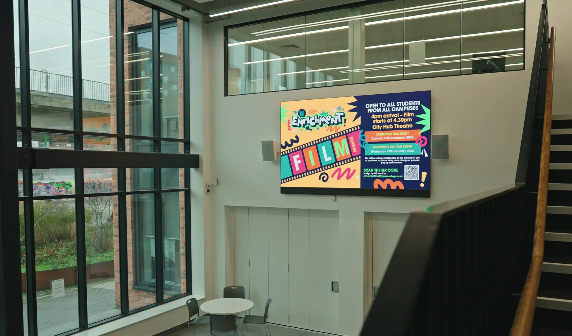 Enhancing campus communication with ViewSonic All-in-One LED display at Nottingham College
