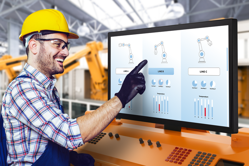 Open frame touchscreens in industrial settings