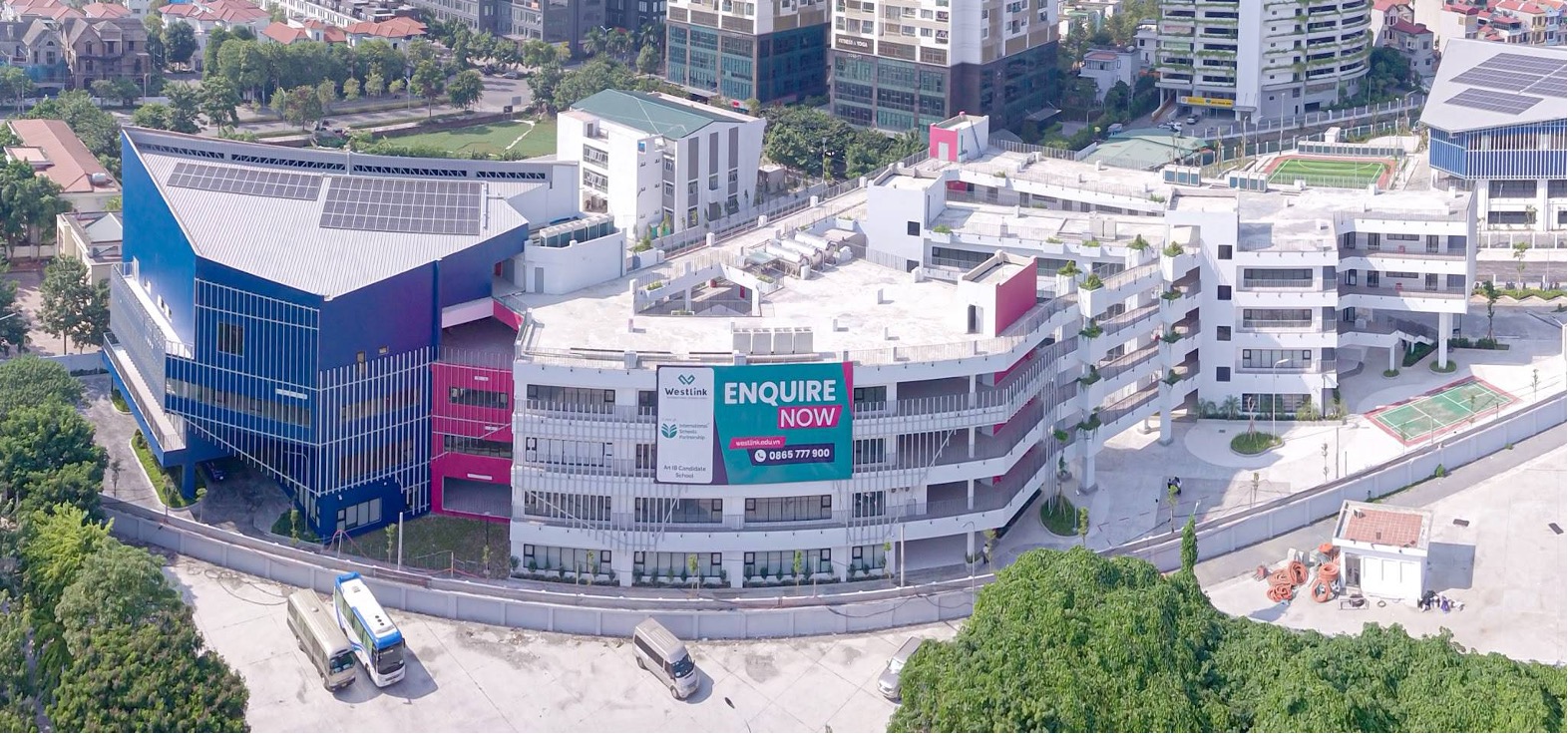 Toàn cảnh khuôn viên Westlink International School tại Hà Nội