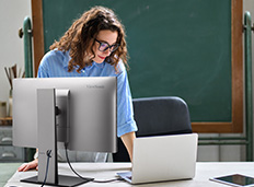 girl working personal workspaces