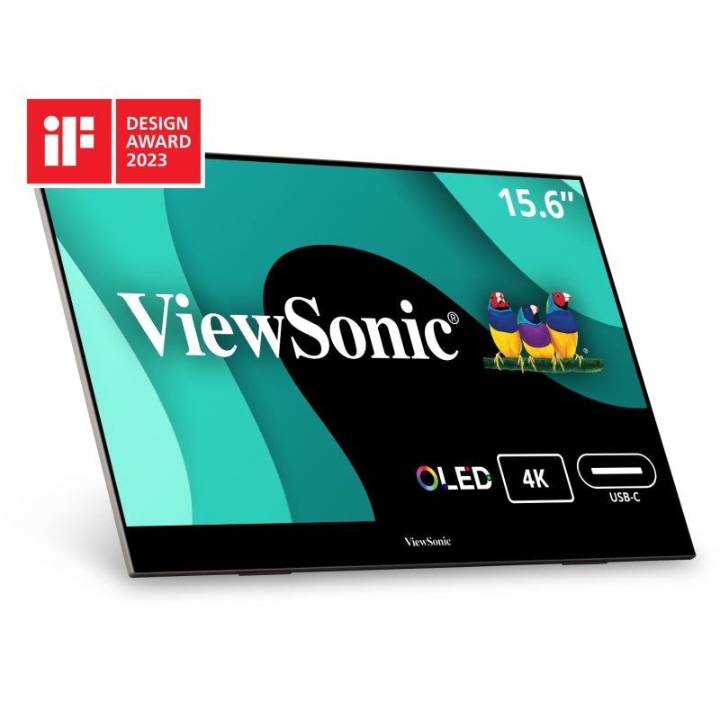 ViewSonic VX1655-4K-OLED 16 Inch 4K UHD OLED Portable Monitor for Laptop