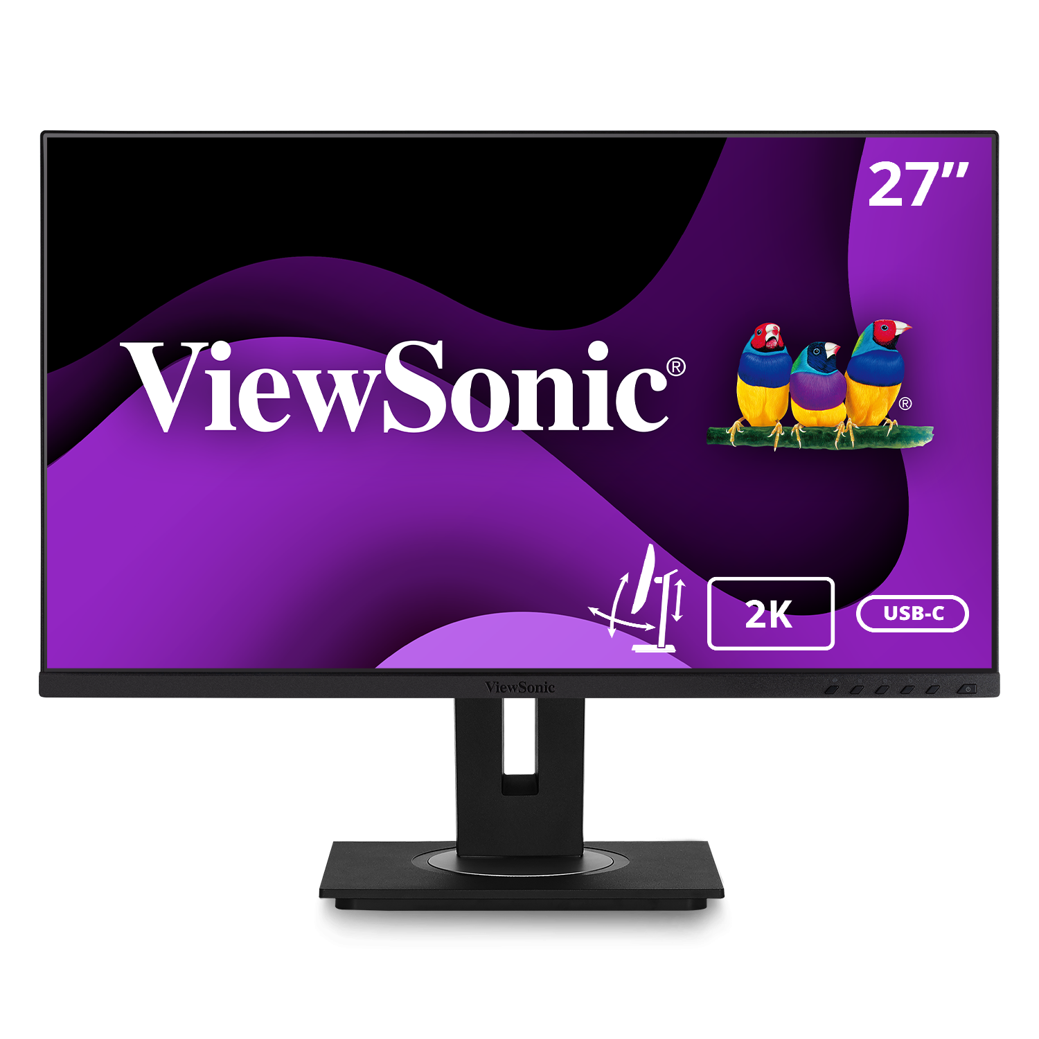 ViewSonic VG2756-2K, 27'' QHD Docking Monitor with USB-C and Built