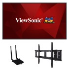 The ViewSonic CDE4330 comes with the CDE4330, a wifi/bluetooth card, and a wall mount