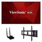 The ViewSonic CDE7530-E1 comes with the CDE7530, a wifi/bluetooth adapter, and a wall mount