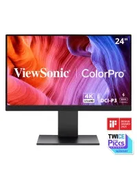 ViewSonic 24" ColorPro™ 4K UHD Mac-Compatible Monitor with 100W Thunderbolt 4, USB C, and DCI-P3 Color Gamut | VP2488-4K