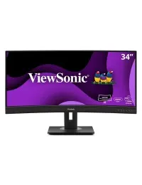 ViewSonic 34" UWQHD Ergonomic 21:9 Curved Docking Monitor with 100W USB-C and RJ45 Ethernet | VG3456CA