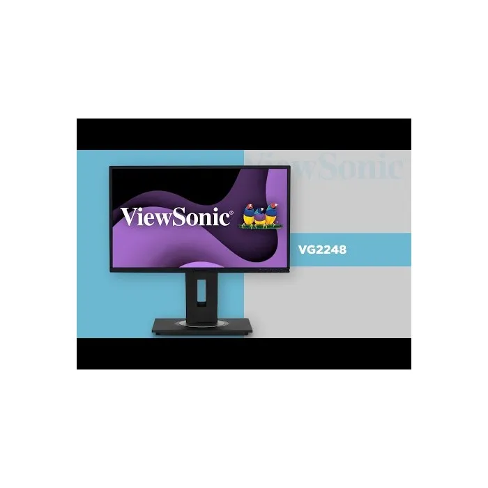 ViewSonic VG2248 22 Inch IPS 1080p Ergonomic Monitor with HDMI DisplayPort USB and 40 Degree Tilt for Home and Office - Ergonomic VG2248 - 1080p IPS Monitor with HDMI DisplayPort USB and 40 Degree Tilt - 250 cd/m2 - 22