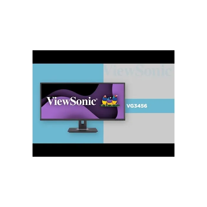 ViewSonic VG 3456 34インチ21:9人間工学設計のUltraWide WQHD 1440 pモニタUSB Type Cドッキング内蔵家庭用およびオフィス用ギガビットイーサネット ViewSonic VG3456C 34インチ UWQHD カーブドッキングモニター 1500R 100Hz USB Type-C