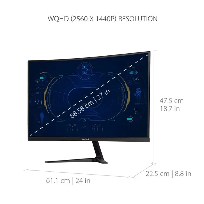 VX2718-2KPC-MHDמסך גיימינג קעור  VX2718-2KPC-MHD מבית ViewSonic