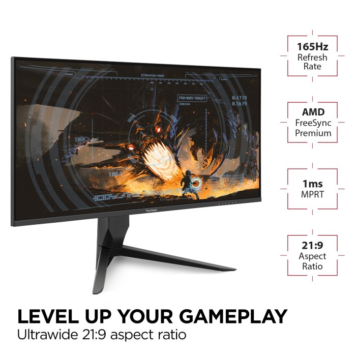 view sonic ビューソニック　湾曲ウルトラワイド　VX3418-2KPC VX3418-2K - 34'' 1440p 1ms 165Hz Ergonomic Gaming Monitor with