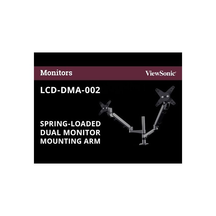 ViewSonic LCD-DMA-002 Spring-Loaded Dual Monitor Mounting Arm for
