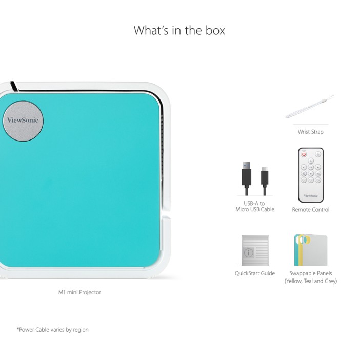 ViewSonic M1 Mini, Ultra-portable pocket LED projector (Refurbished)