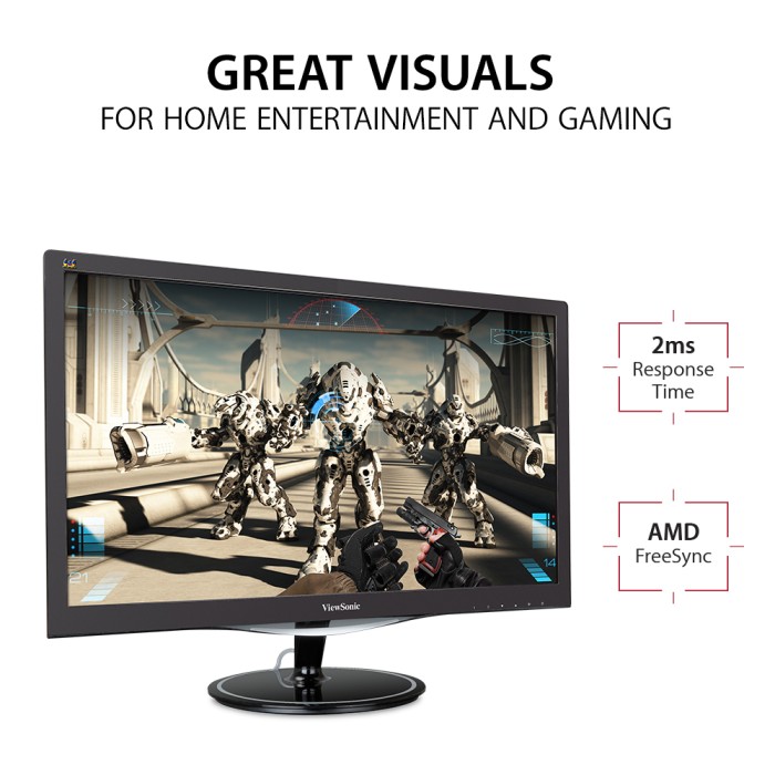 ViewSonic VX2457-mhd ゲーミングモニタ 1ms ほぼ未使用 ViewSonic VX2457-mhd 24 inch, Entertainment & Gaming Monitor