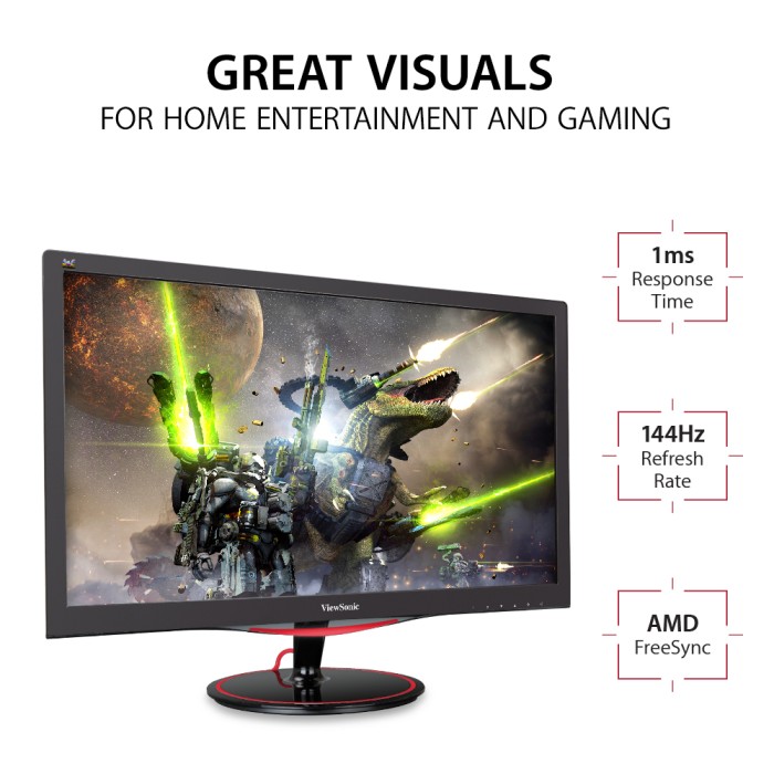 Viewsonic VX2458-mhd, 24” (23.6” Viewable) Full HD Monitor