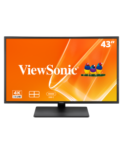 ViewSonic 43" 4K UHD Monitor with MultiPicture Functionality, PIP, PBP, USB-C, HDMI and DisplayPort | VX4381U-4K