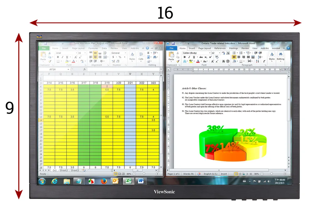 16x9 ratio viewsonic monitors