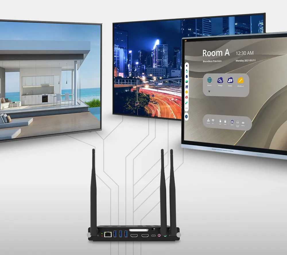 a VPC connected to various displays