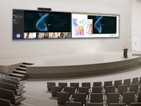 LED diplays shown in three sizes: 135", 163", and 216"