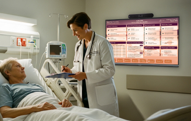 two people on a video call