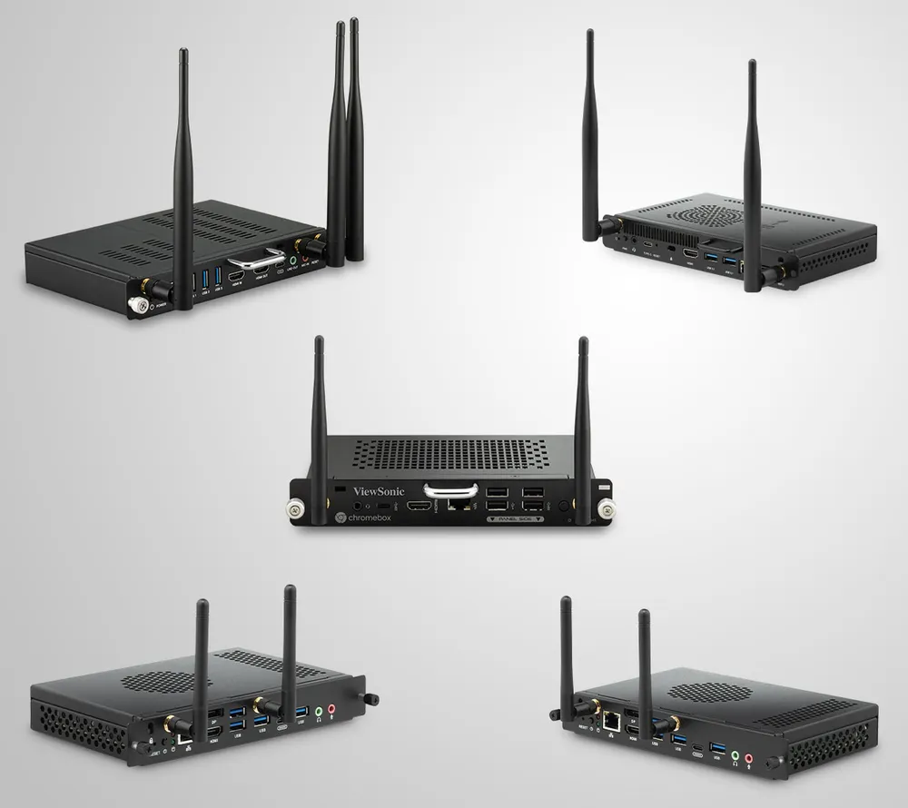 slot in pc modules in front of a viewboard display