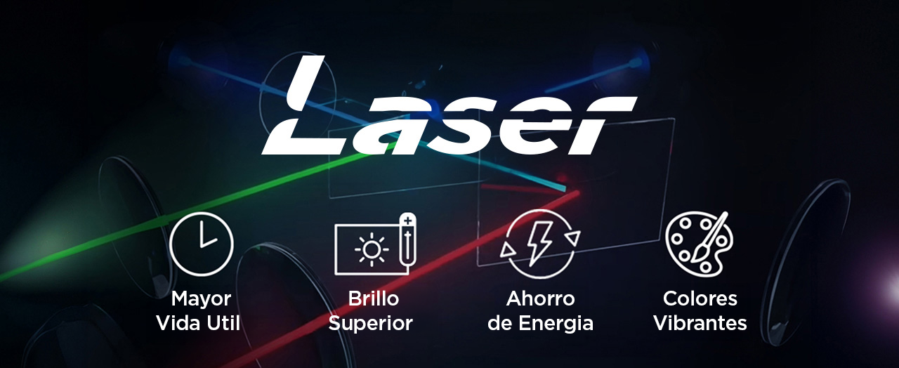 laser has longer lifespan, enhanced brightness, energy saving, and vibrant colors