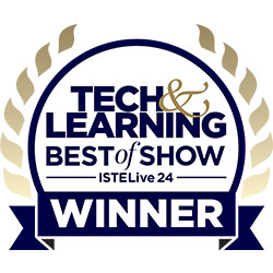 tech and learning best of show iste live 24 winner badge