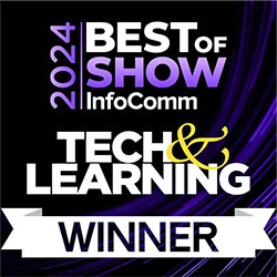 2024 best of show infocomm tech and learning winner badge