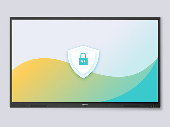a lock in a shield on a viewboard display