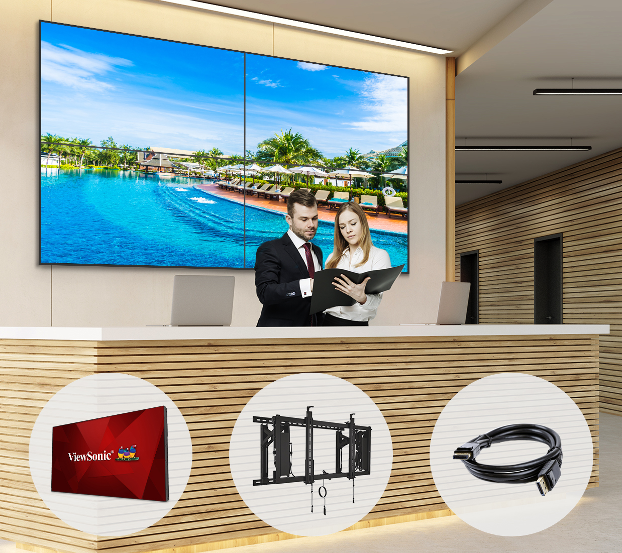 All-in-One Solution, Commercial Display Bundle, Professional Video Wall