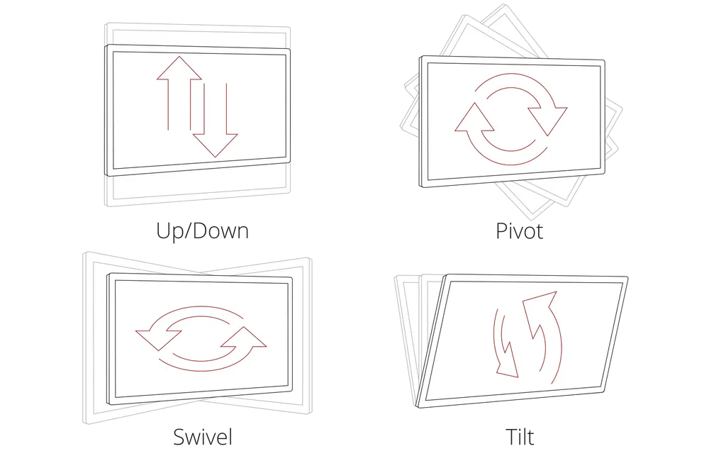 ergonomic design on viewsonic monitor