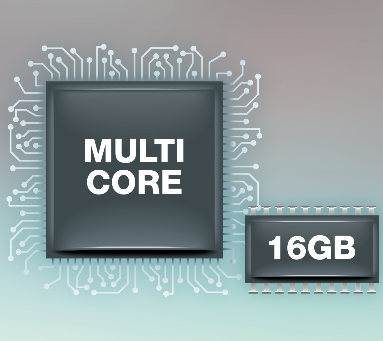Built-in Multi-Core Media Player with 16GB Storage, Multimedia Playback