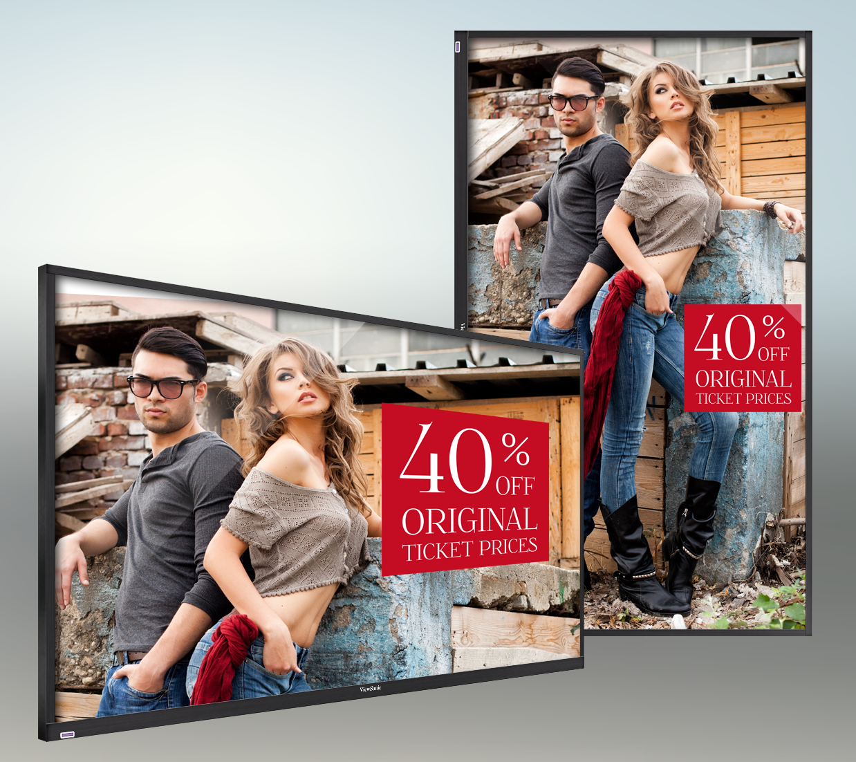 Portrait or Landscape Mountable, Flexible Mounting options