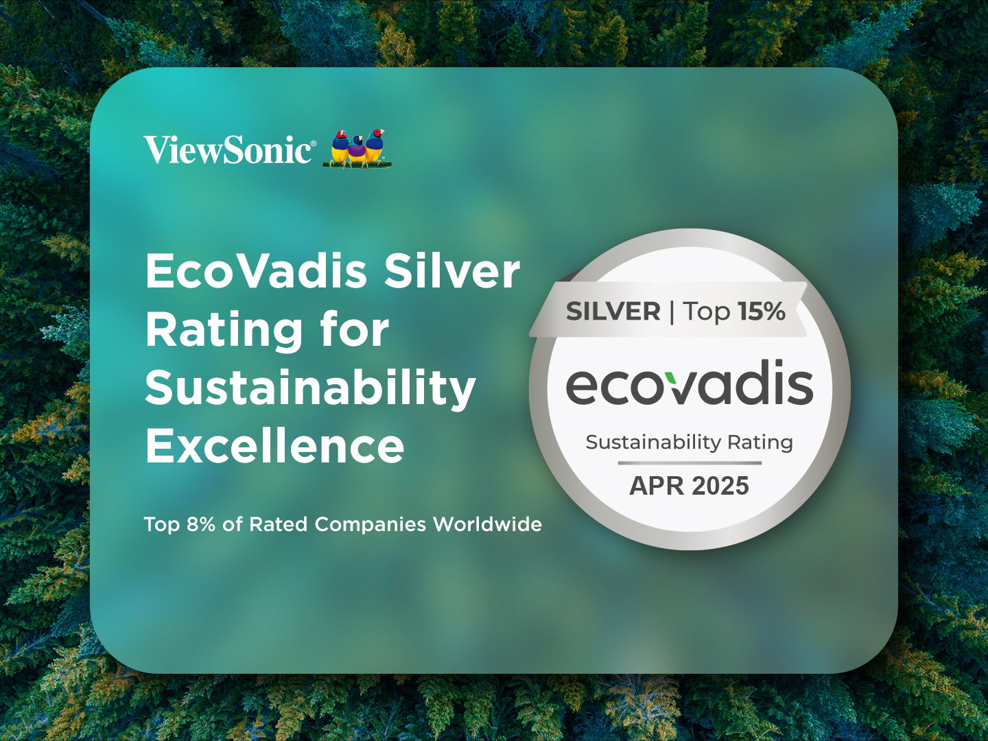 ViewSonic Earns EcoVadis Silver Rating for ESG Excellence