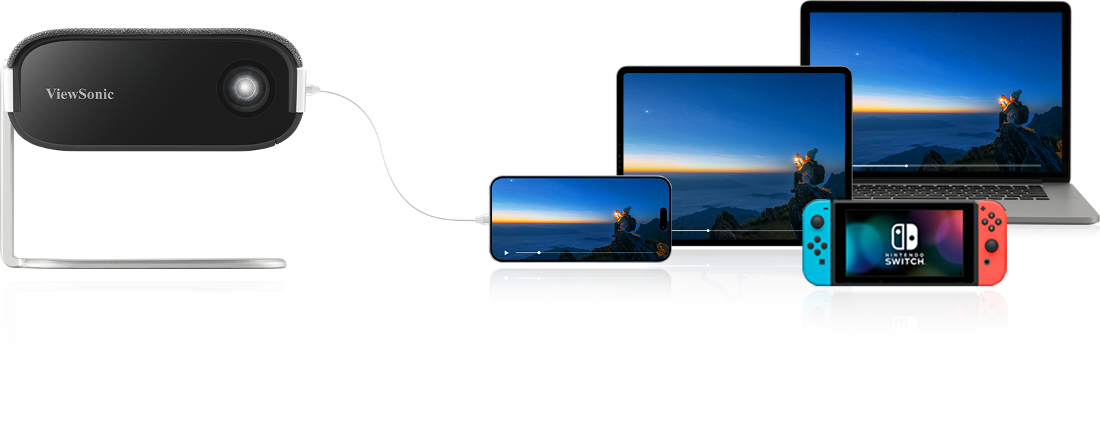 ViewSonic M1X Smart LED Portable Projector with Harman Kardon