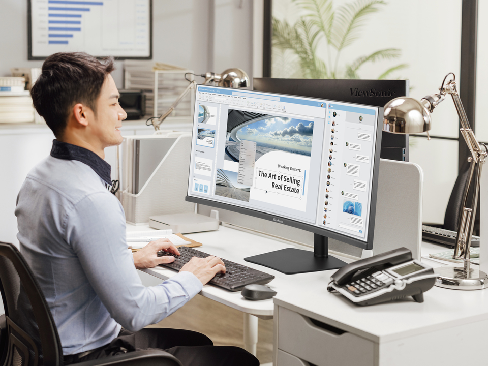 Ergonomic Workstation with One Cable Solution 1