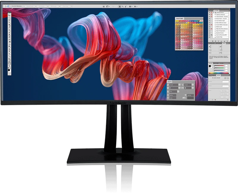 VP3881a 38” WQHD+ Pantone validated 100% sRGB Curved monitor with