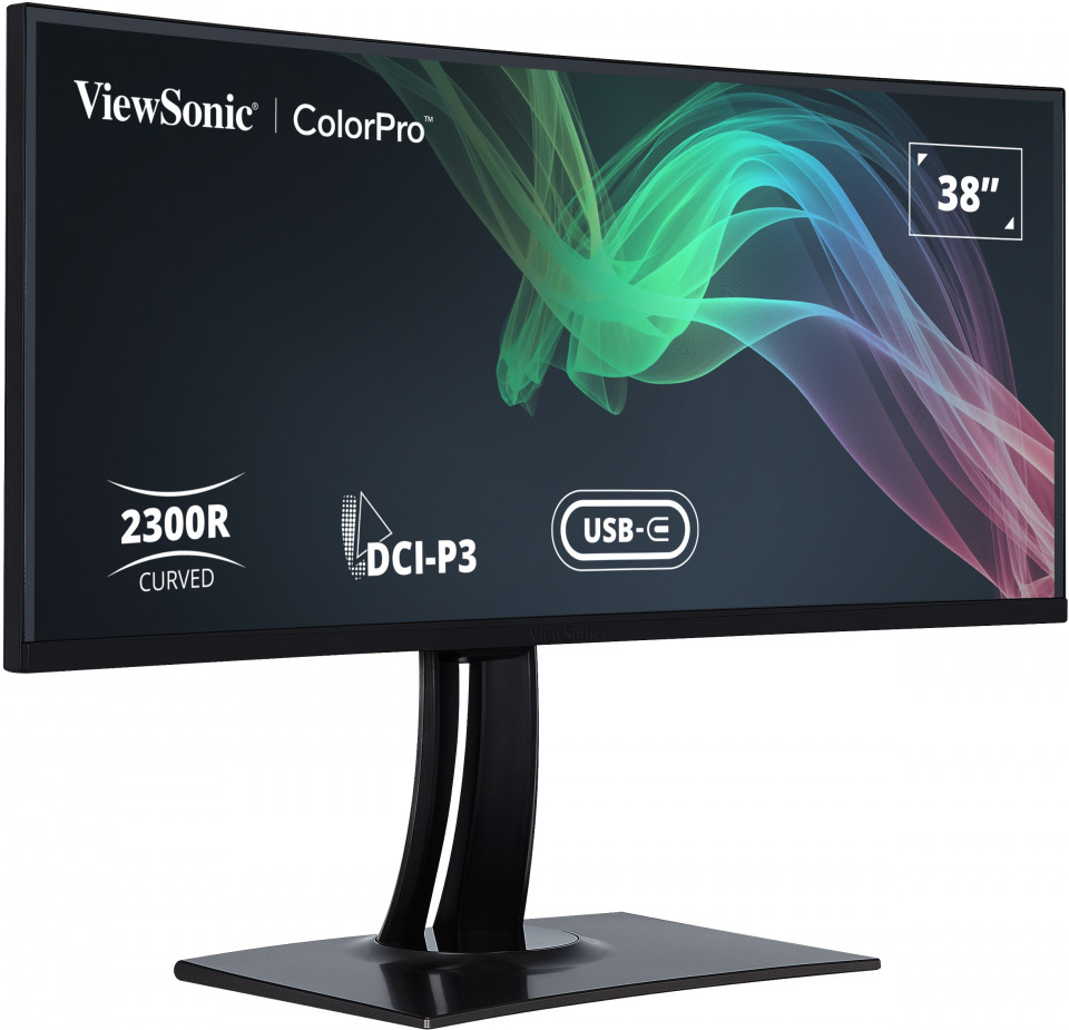 VP3881a 38” WQHD+ Pantone validated 100% sRGB Curved monitor with