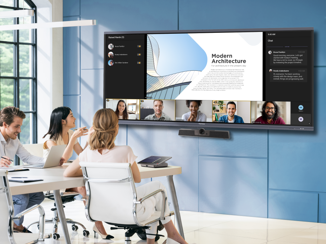 A 21:9 display paired with TeamJoin to offer seamless, collaborative meeting experience