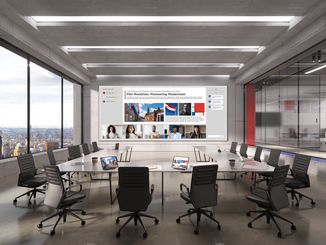 ViewSonic's Customizable All-in-One LED Displays pair with Microsoft Teams Rooms meeting kit in conference room