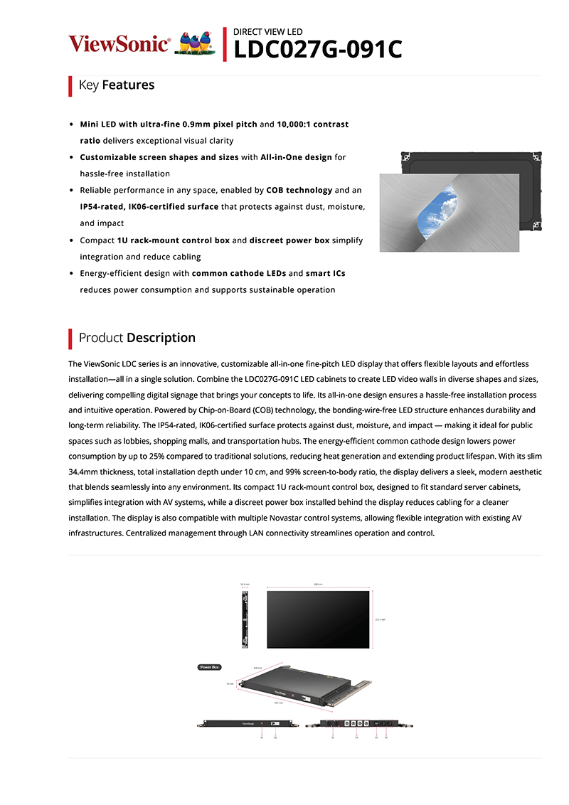 LDC027G-091C P0.9 - Datasheet - ViewSonic