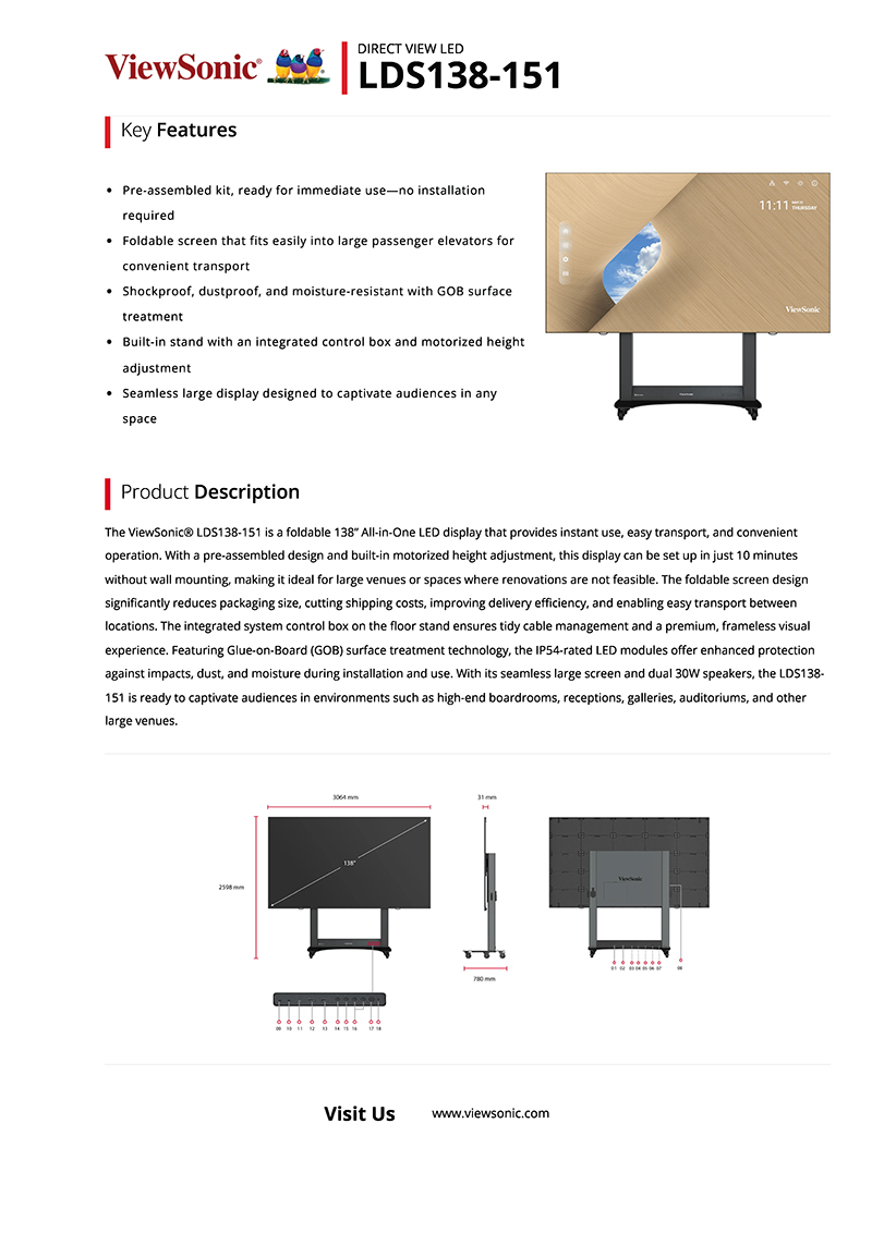 LDS138-151 - Datasheet - ViewSonic