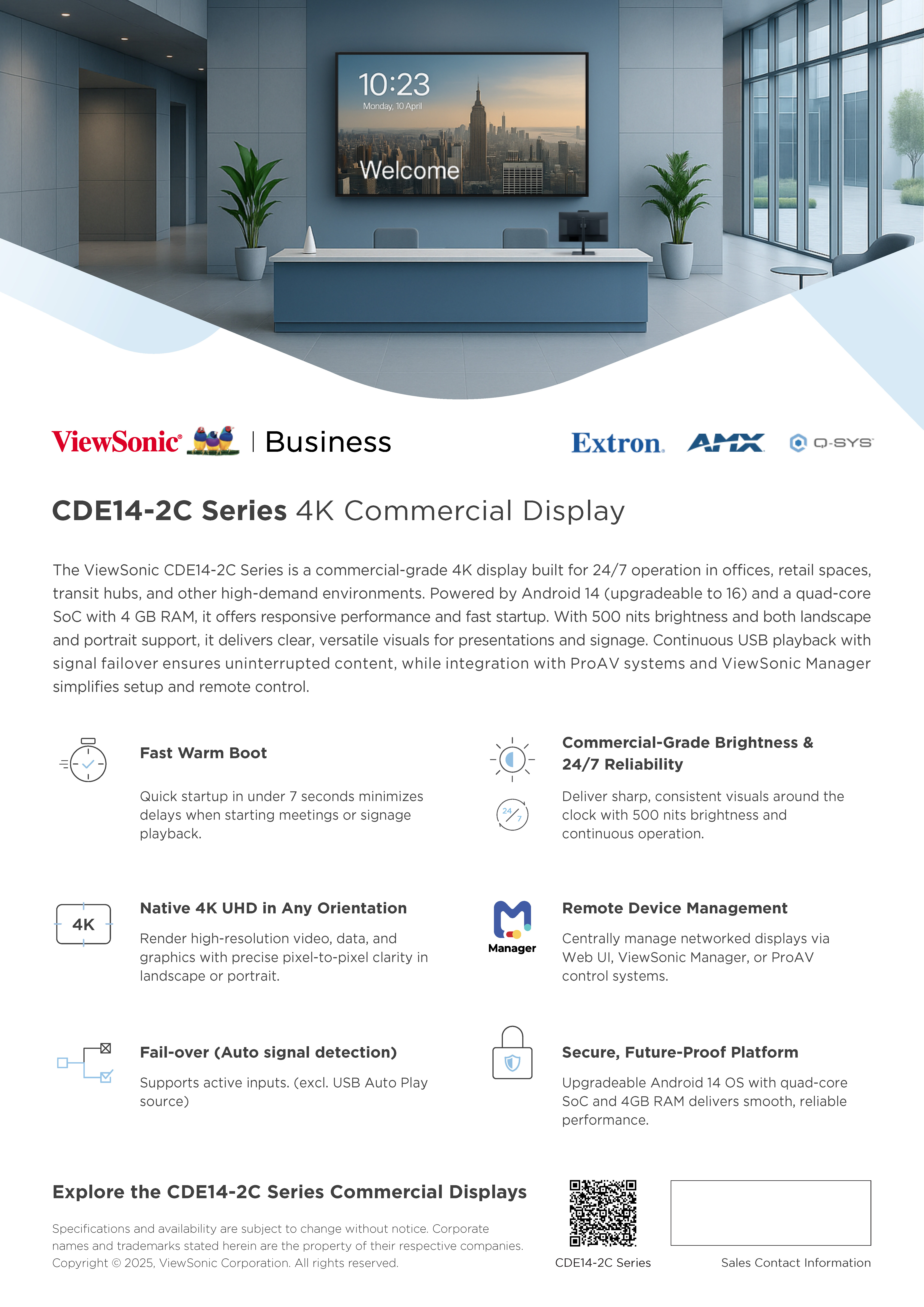 CDE14-2C Series - SellSheet - ViewSonic