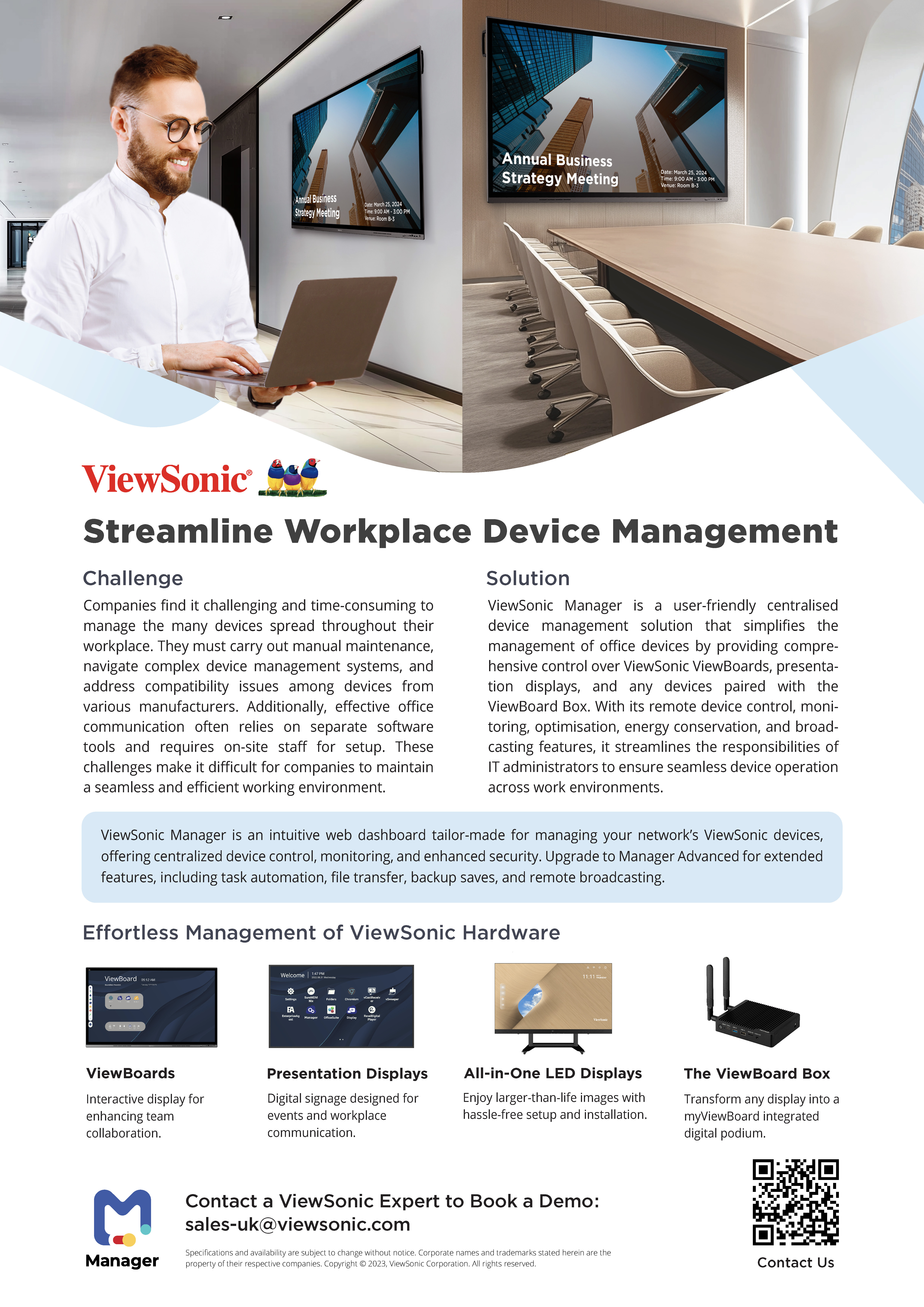 Manager for Business - Sell Sheet - ViewSonic