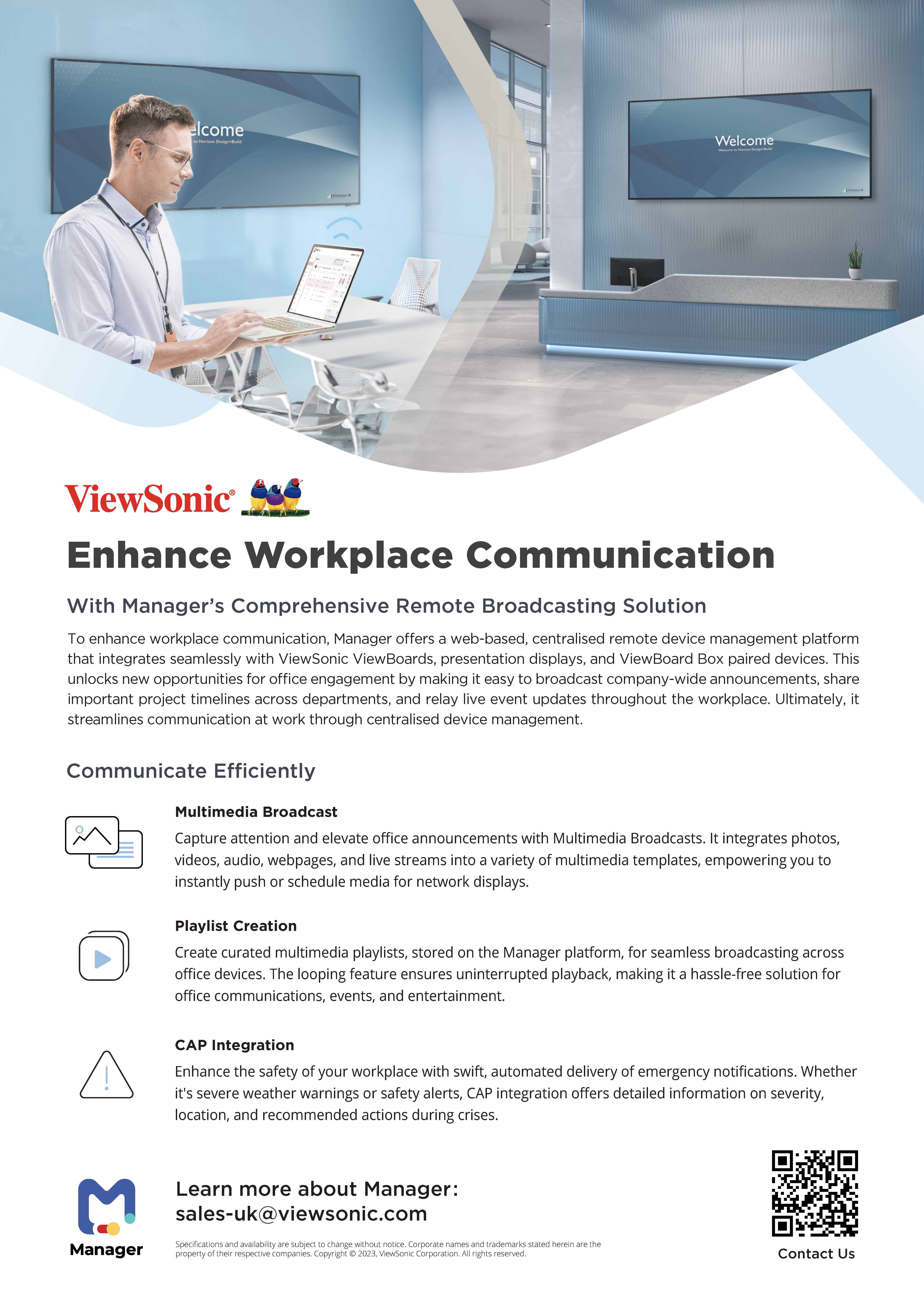 Manager for Workplace Communication - Sell Sheet - ViewSonic