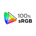 100% sRGB color accuracy icon for precise, true-to-life visuals