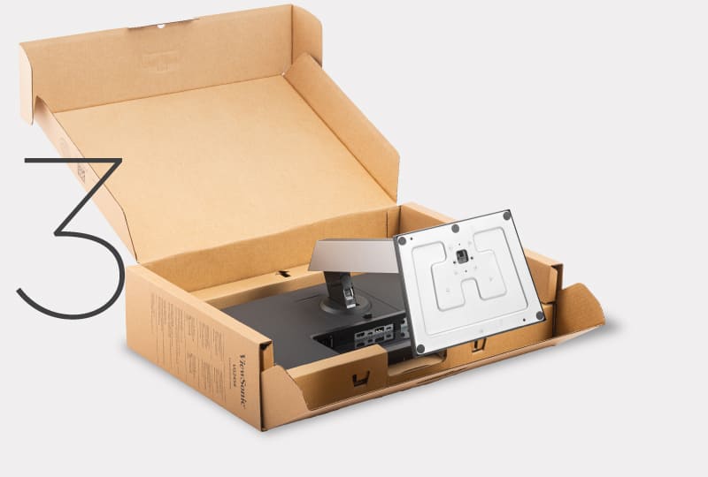 Clip the stand onto the panel with the quick release stand