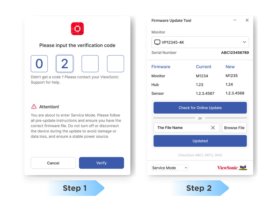 Modo de servicio para administración avanzada de firmware 1