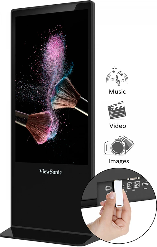 【発送再開】PC モニター　31.5インチ　Viewsonic ViewSonic EP5542T 55 inch Multi-touch Digital ePoster - ViewSonic